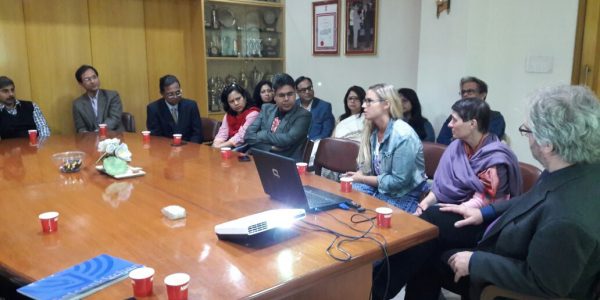 Schulleitung und Deutschlehrerinnen der MHS.