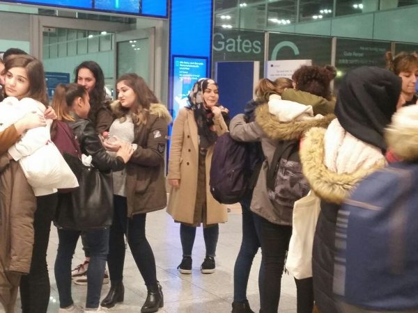 Abschied am Flughafen